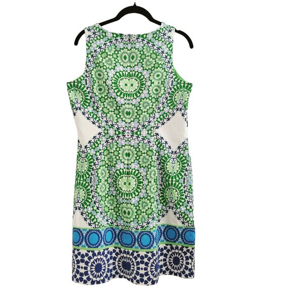 🌿 London Times Sleeveless Printed Dress – Size 6 – EUC - Picture 3 of 4